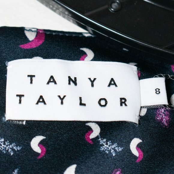 Tanya Taylor Ainsley Silk Surplice Navy Jumpsuit - Picture 12 of 13